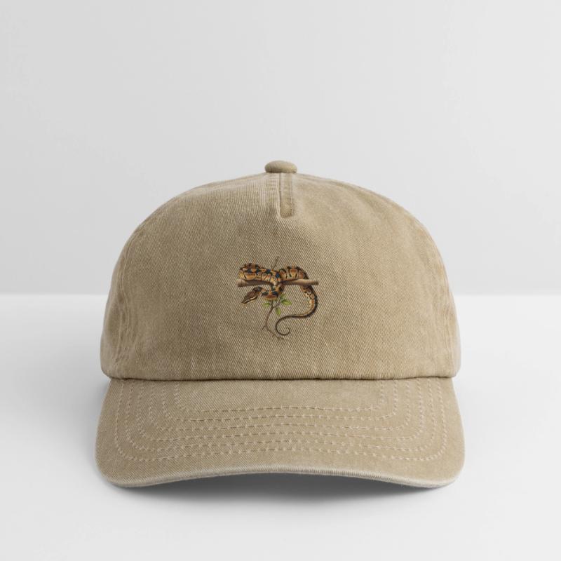 King Python Snakes Lover Terrarium Python Relaxed Vintage Cap