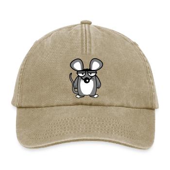 Mouse looks angry angry frustrated angry aggressive - Relaxed Vintage Cap - vintage beige - Front