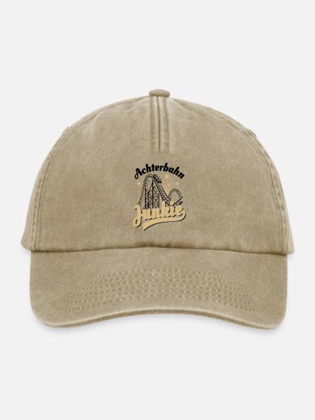 Achterbahn Junkie - Freizeitpark - Looping - Relaxed Vintage Cap - Vintage Beige
