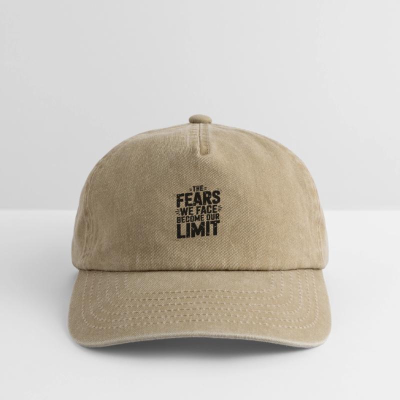 La peur devient notre limite Conception de devis Casquette vintage décontractée