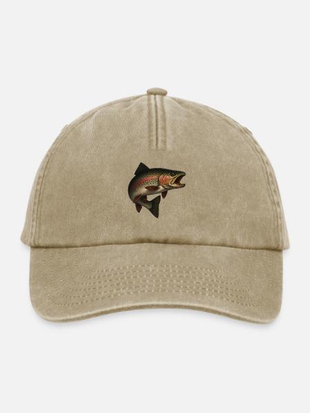 Faszinierende Forelle Am Wasser - Relaxed Vintage Cap - Vintage Beige