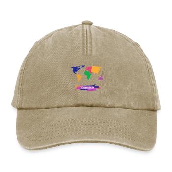 Discoverer world trip - Relaxed Vintage Cap - vintage beige - Front