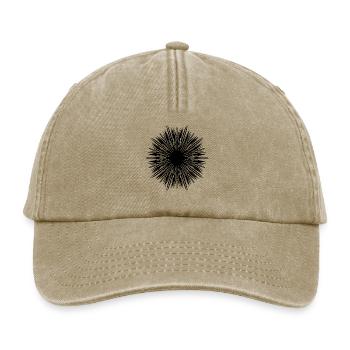 Geometrisches Sternen Kreis Mandala Form - Relaxed Vintage Cap - Vintage Beige - Vorne