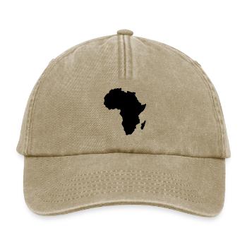 Kontinent Afrika Silhouette - Relaxed Vintage Cap - Vintage Beige - Vorne