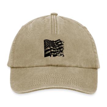 USA Flag Tattoo Style - Relaxed Vintage Cap - vintage beige - Front