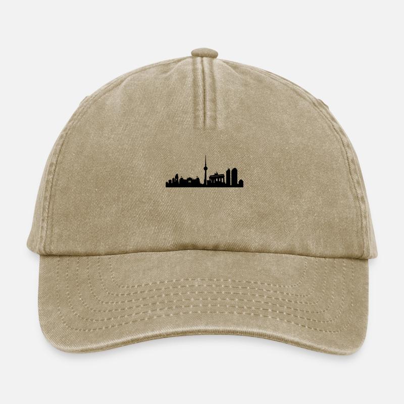 Skyline_Berlin_2 - Casquette vintage décontractée - beige vintage