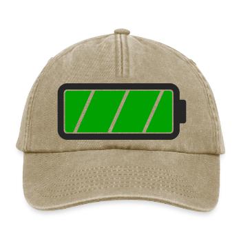 Batterie voll - Relaxed Vintage Cap - Vintage Beige - Vorne