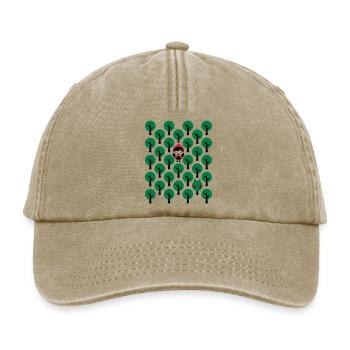 Fairytale - Märchen - Rotkäppchen - Wolf - Grafik - Relaxed Vintage Cap - Vintage Beige - Vorne