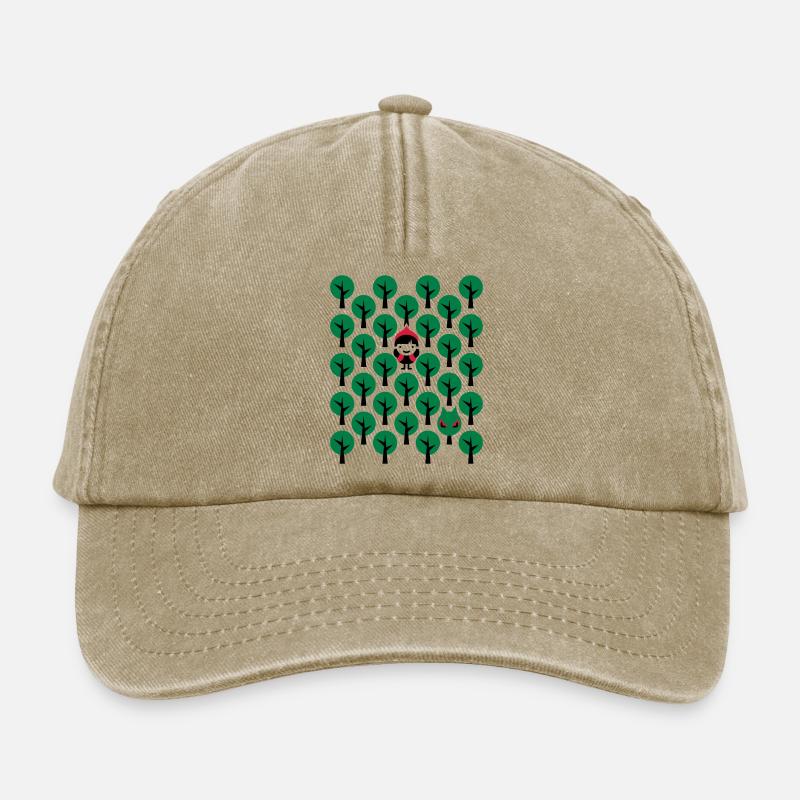 Fairytale - Märchen - Rotkäppchen - Wolf - Grafik - Relaxed Vintage Cap - Vintage Beige