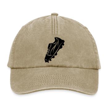 Fußballschuh transparente Schattenfigur - Relaxed Vintage Cap - Vintage Beige - Vorne