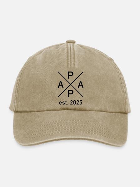 Papa 2025 - Relaxed Vintage Cap - Vintage Beige
