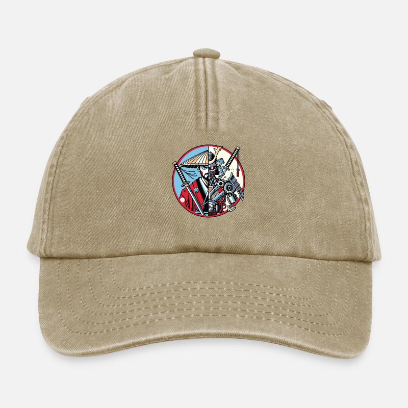 Samouraï Ronin ou Mecha Shogun - Casquette vintage décontractée - beige vintage