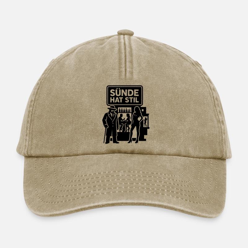 Sin Has Style Going Out Nightlife - Relaxed Vintage Cap - vintage beige