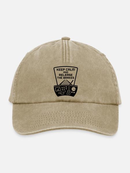 Bremsen Lösen Eisenbahn Lokführer - Relaxed Vintage Cap - Vintage Beige