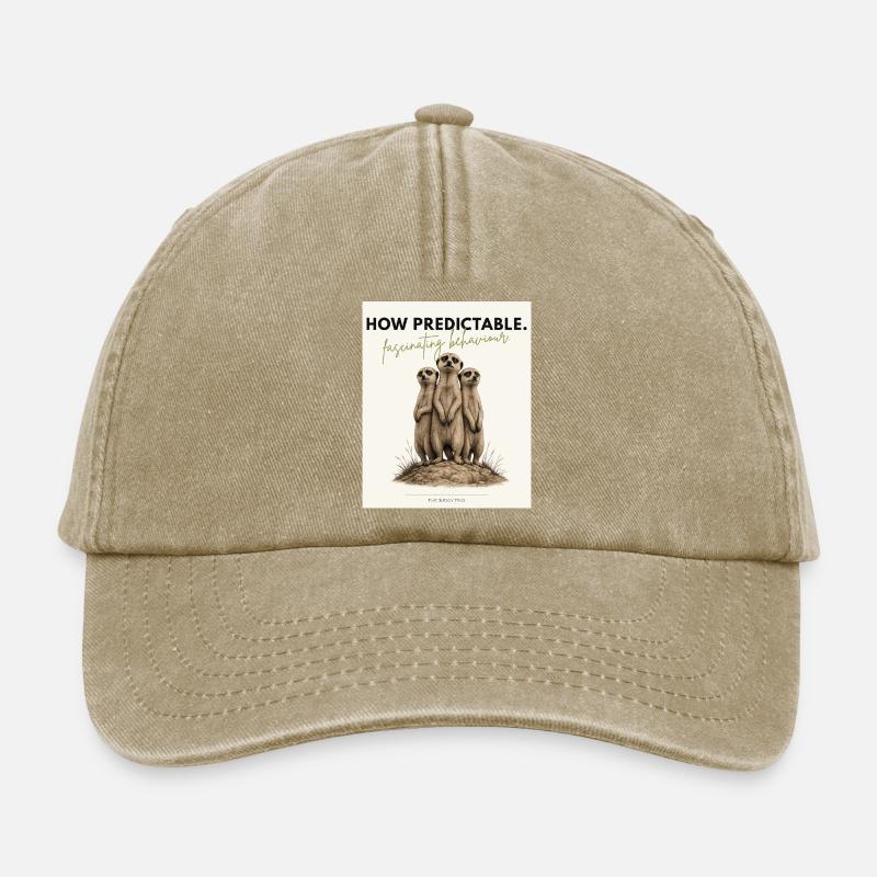 How Predictable Funny Meerkat - Relaxed Vintage Cap - Vintage Beige