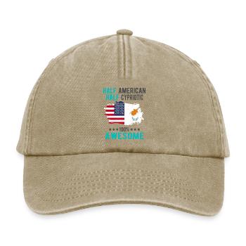 Halb Amerikaner Halb Zyprer - Relaxed Vintage Cap - Vintage Beige - Vorne