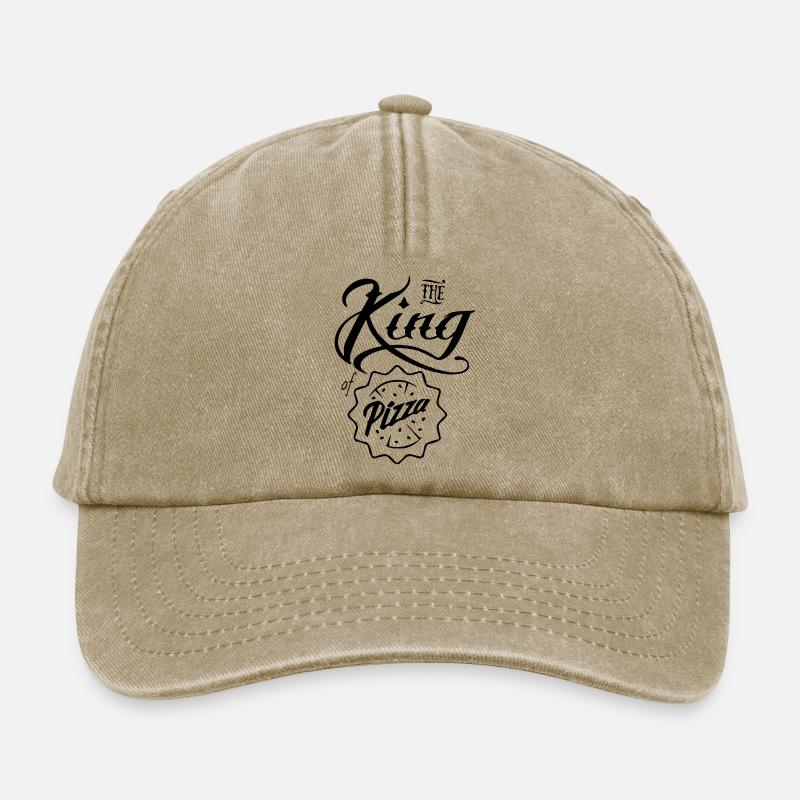 king Pizza - Relaxed Vintage Cap - Vintage Beige