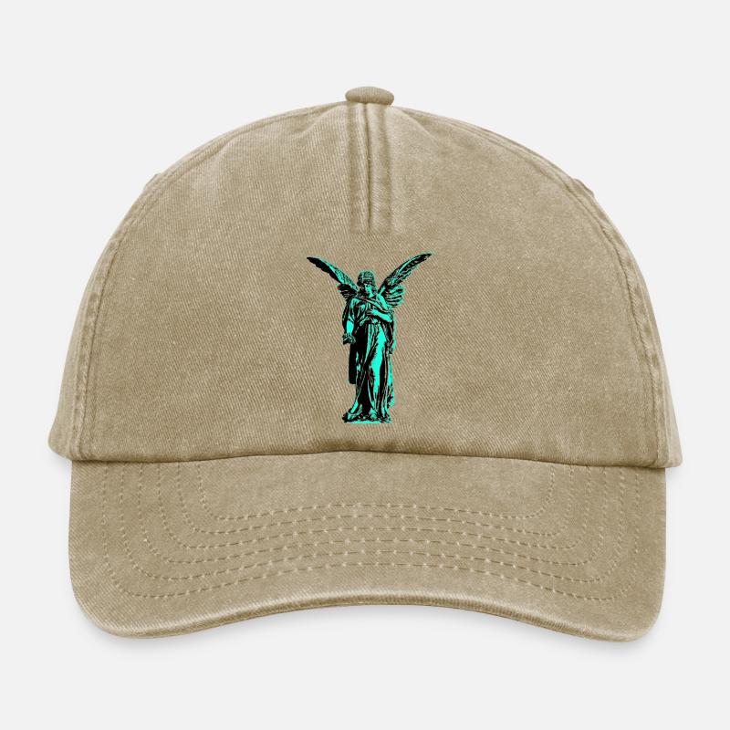 Ange gardien / graphisme / impression offset - Casquette vintage décontractée - beige vintage