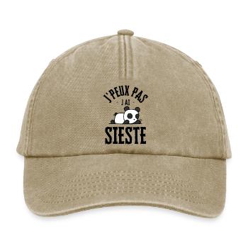 Je peux pas j ai sieste - Casquette vintage décontractée - beige vintage - Devant