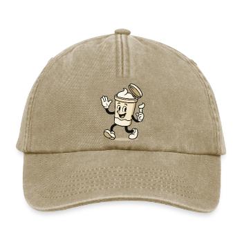 Cream Mug Comic - Relaxed Vintage Cap - vintage beige - Front