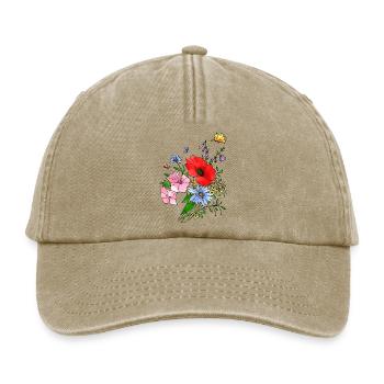 Fleur - Casquette vintage décontractée - beige vintage - Devant