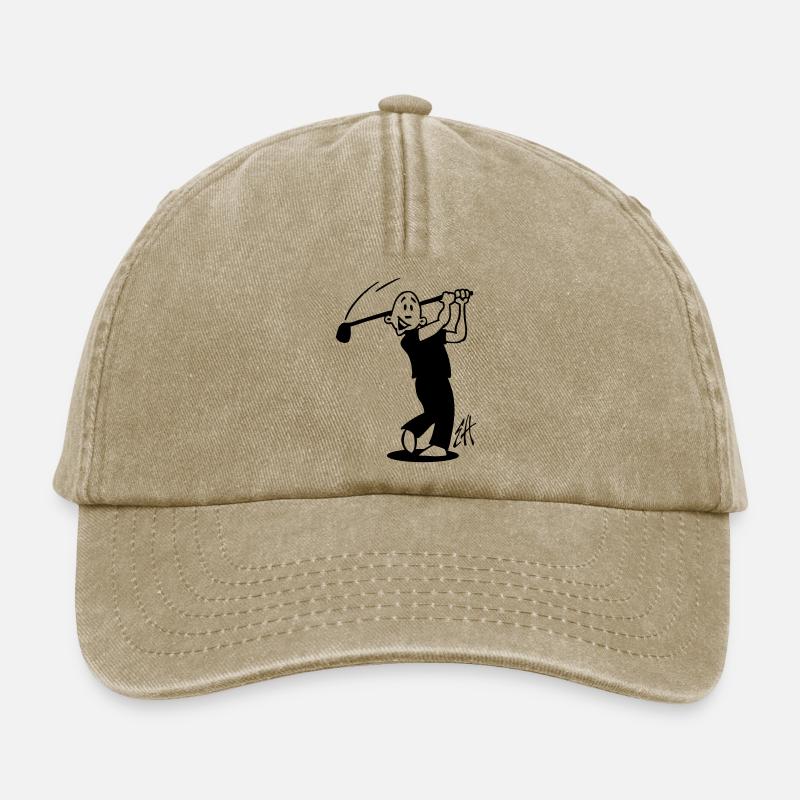 One Color Golf Design - Relaxed Vintage Cap - vintage beige