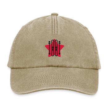 Skifahren Skifahrer Sport Ski Spieler - Relaxed Vintage Cap - Vintage Beige - Vorne