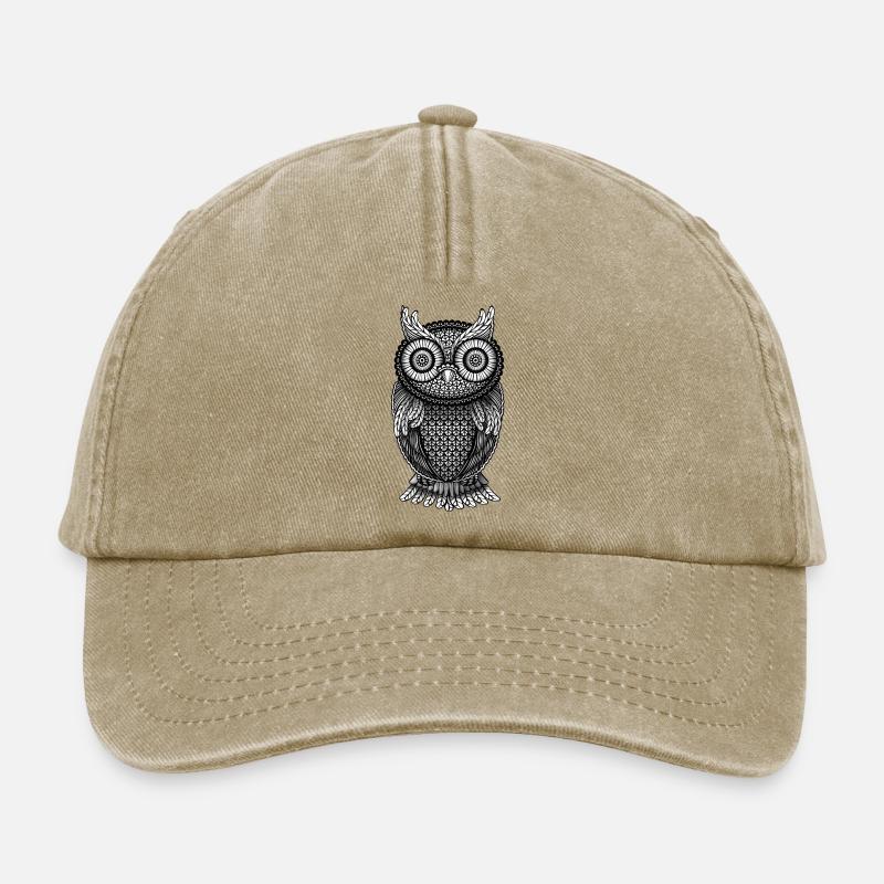 Owl Eagle Owl - Relaxed Vintage Cap - vintage beige