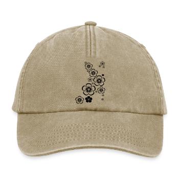 Blumen - Relaxed Vintage Cap - Vintage Beige - Vorne