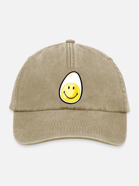 Smiley Hardboiled Egg - Relaxed Vintage Cap - Vintage Beige
