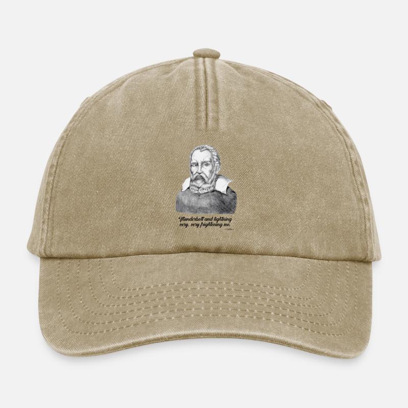 Galileo Quotes - Thunder & Lightning - Science - Casquette vintage décontractée - beige vintage