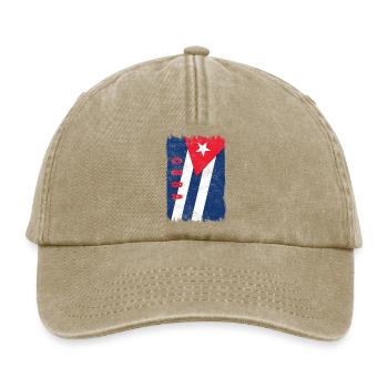 Drapeau de Cuba - Casquette vintage décontractée - beige vintage - Devant