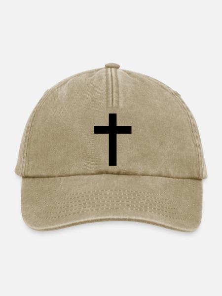 Christliches Kreuz - Relaxed Vintage Cap - Vintage Beige