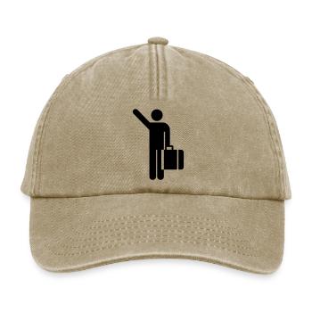 Hailing cab person - Relaxed Vintage Cap - vintage beige - Front