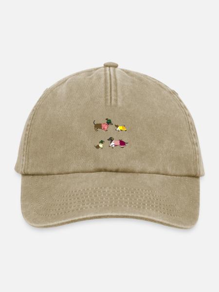 bayerische Dackelfamilie - Relaxed Vintage Cap - Vintage Beige