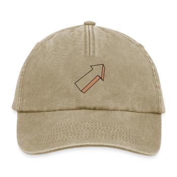 Flèche en 3D bicolore - Casquette vintage décontractée - beige vintage - Devant