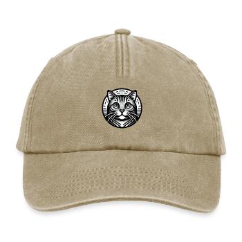 Domestic Cat Gifts - Relaxed Vintage Cap - vintage beige - Front