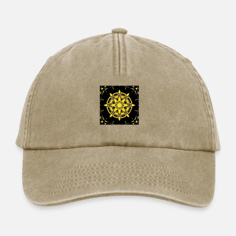 Cyber Pattern - Relaxed Vintage Cap - vintage beige