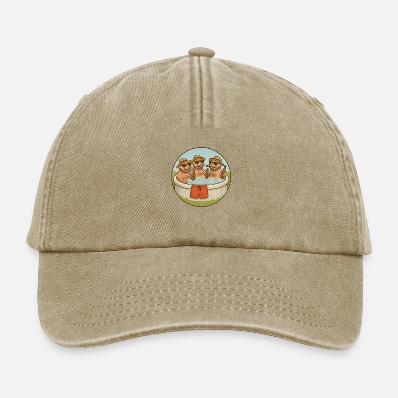 Nacktmull whirlpool - Relaxed Vintage Cap - Vintage Beige