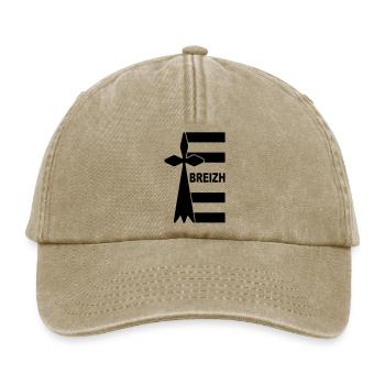 breirzh bretagne 06 - Casquette vintage décontractée - beige vintage - Devant