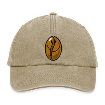 Smiley Coffee Bean - Casquette vintage décontractée - beige vintage - Devant