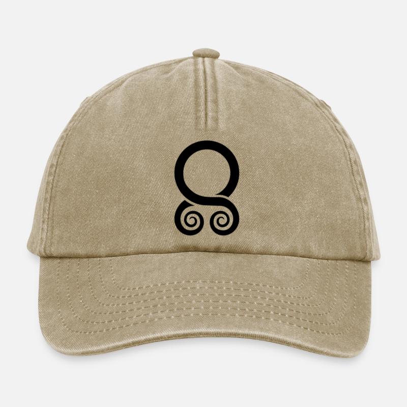 Trollkors noirs - Casquette vintage décontractée - beige vintage