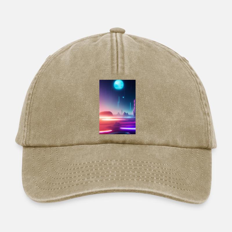 Futuristic space - Relaxed Vintage Cap - vintage beige