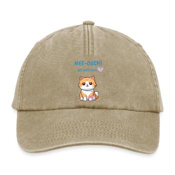 Aua! Wir wünschen Ihnen eine schnelle Genesung - Relaxed Vintage Cap - Vintage Beige - Vorne