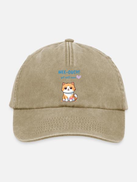 Aua! Wir wünschen Ihnen eine schnelle Genesung - Relaxed Vintage Cap - Vintage Beige