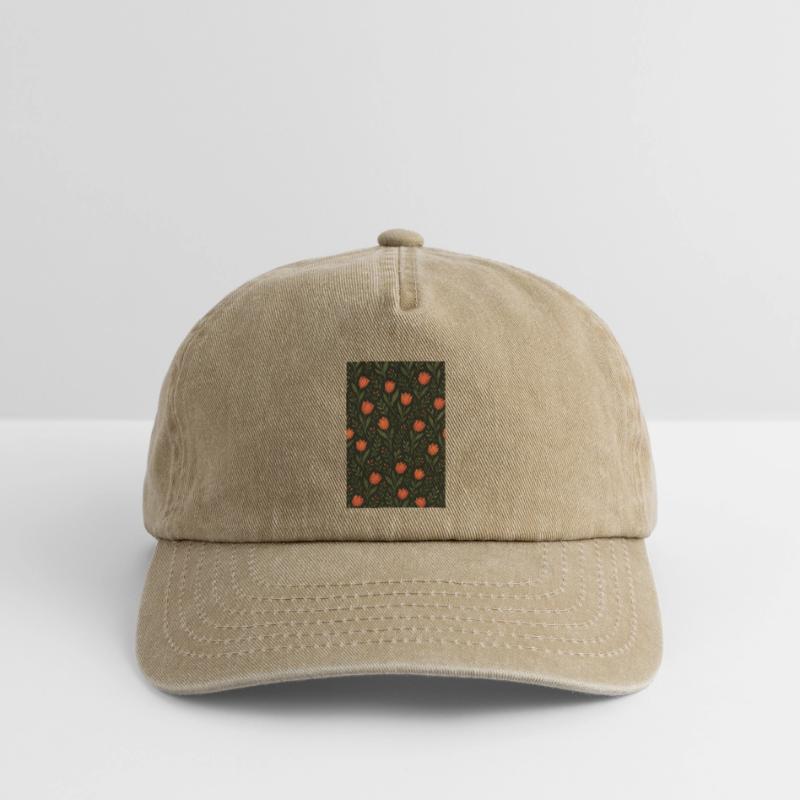 Tulip Pattern Relaxed Vintage Cap