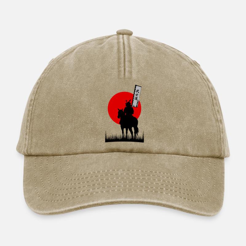 BUSHIDO, CODE DU GUERRIER SAMOURAÏ | 8K PROPRE SILHOUTTE - Casquette vintage décontractée - beige vintage