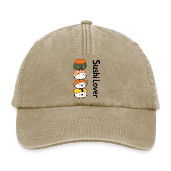 Sushi Lover – Tower of Cuteness - Relaxed Vintage Cap - vintage beige - Front