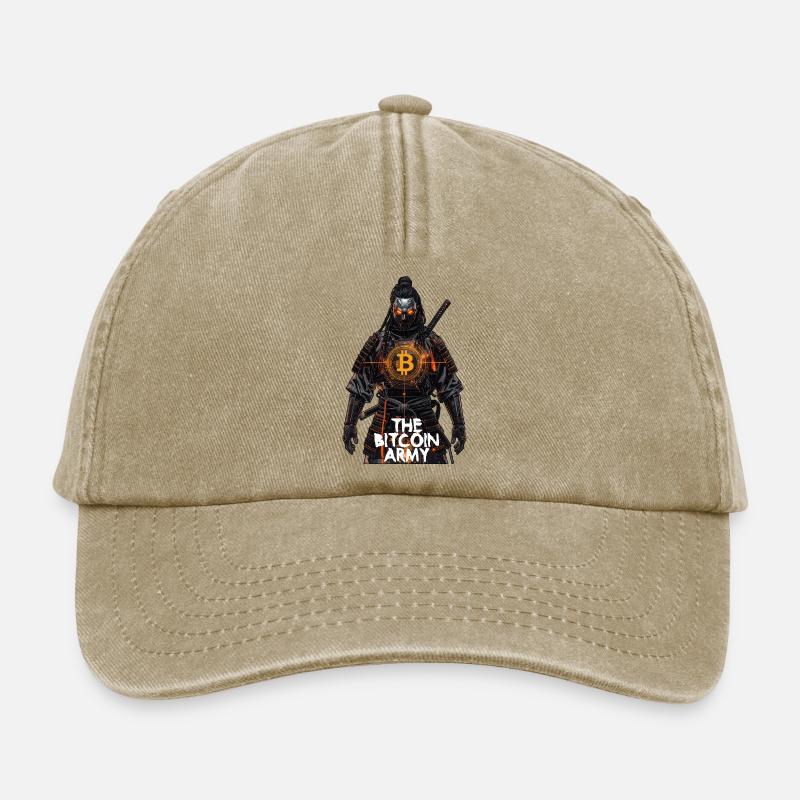 Bitcoin Bazooka - The Bitcoin Army - Samurai 01 - Relaxed Vintage Cap - vintage beige