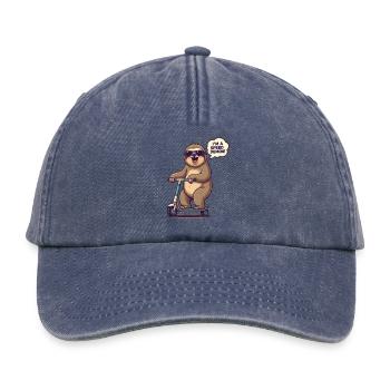SCOOTER PARESSEUX SPEED DEMON - Casquette vintage décontractée - vintage bleu jeans - Devant